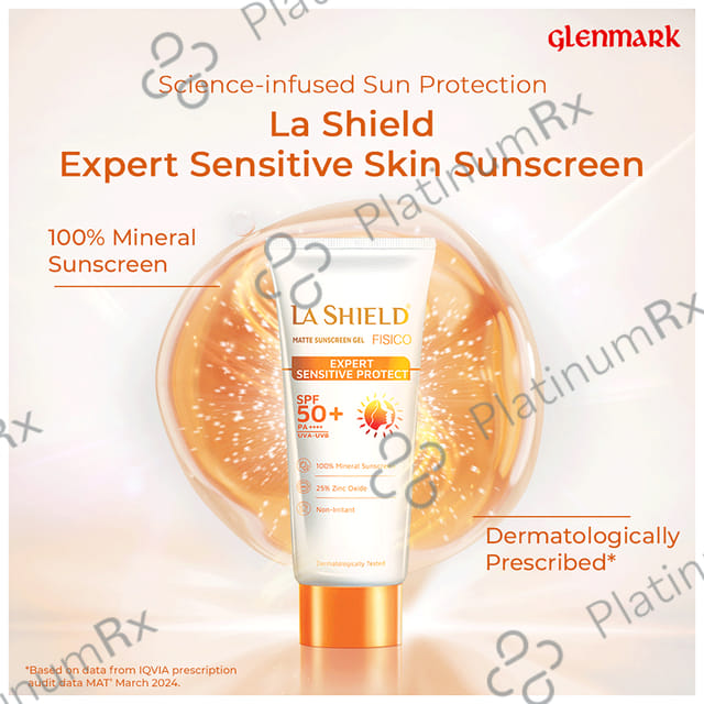 La Shield Fisico Matte SPF 50 PA ++++ Sunscreen Gel 50gm