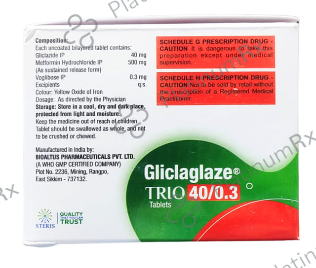 Gliclaglaze Trio 40/0.3 Tablet 15s