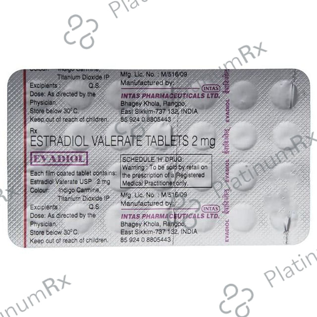 Evadiol 2mg Tablet 28s