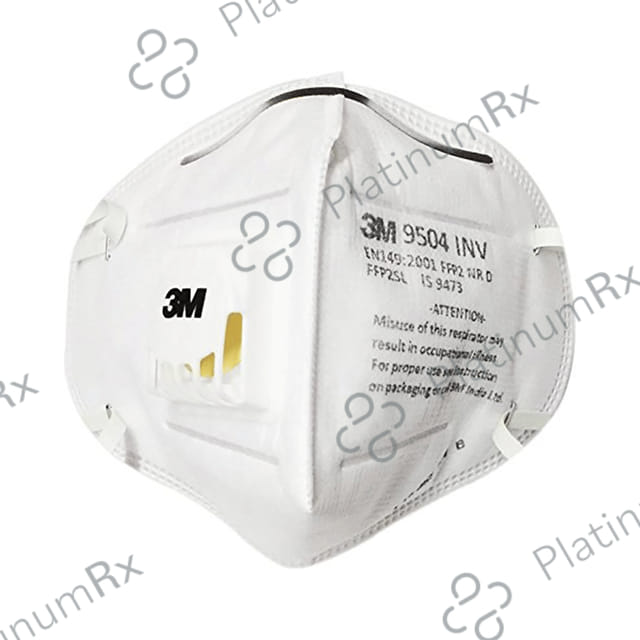 3M 9504 INV P P2 Respirator Mask White 1 Mask