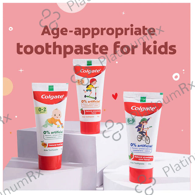 Colgate Kids 3 to 5 YearsNatural Strawberry Flavour Toothpaste 80gm