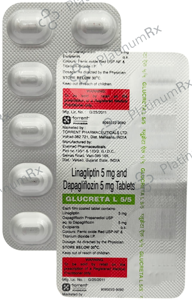 Glucreta L 5/5mg Tablet 10s