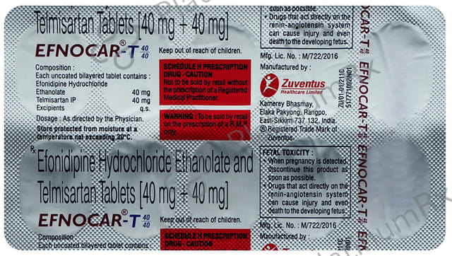 Efnocar T 40/40mg Tablet 10s