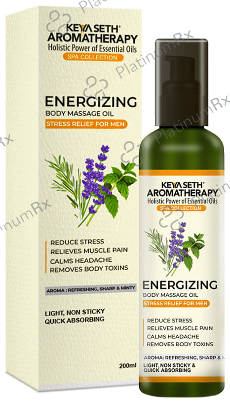 Keya Seth Aromatherapy Energizing Stress Relief Body Massage Oil for Men