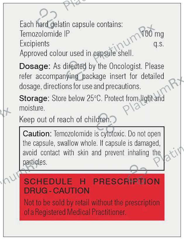 Temzol 100mg Capsule 5s
