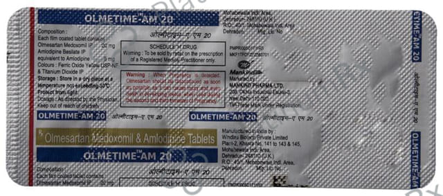 Olmetime AM 20 20/5mg Tablet 10s