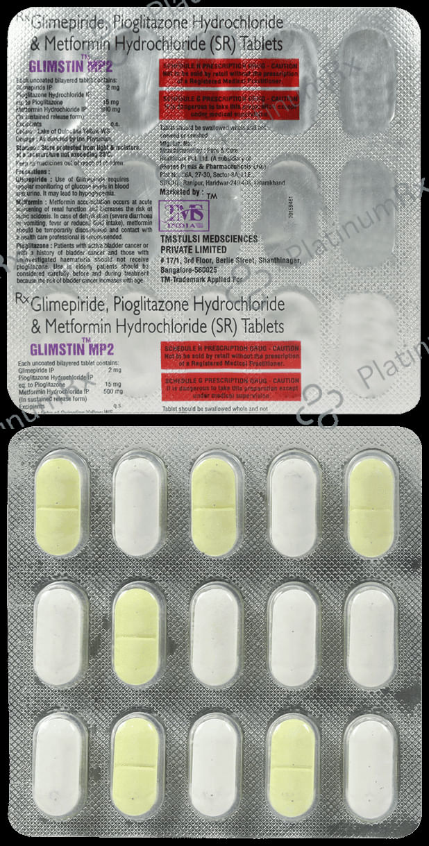 Glimstin MP 2/500/15mg Tablet 15s