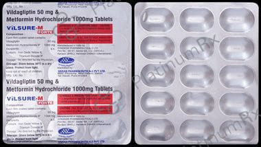 Vilsure M Forte 1000/50mg Tablet 15s