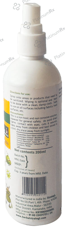 Herbal Strategi SDS 100% Herbal Sanitizing and Disinfecting Spray