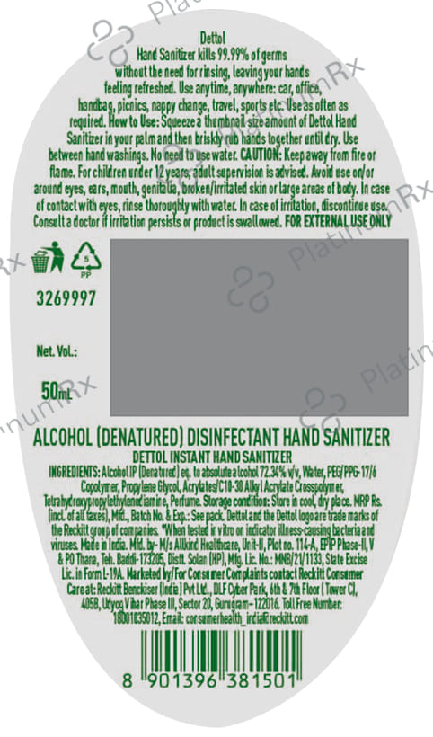 Dettol Original Instant Hand Sanitizer 50ml
