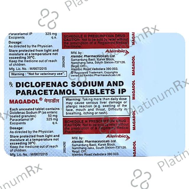 Magadol 50mg/325mg Tablet