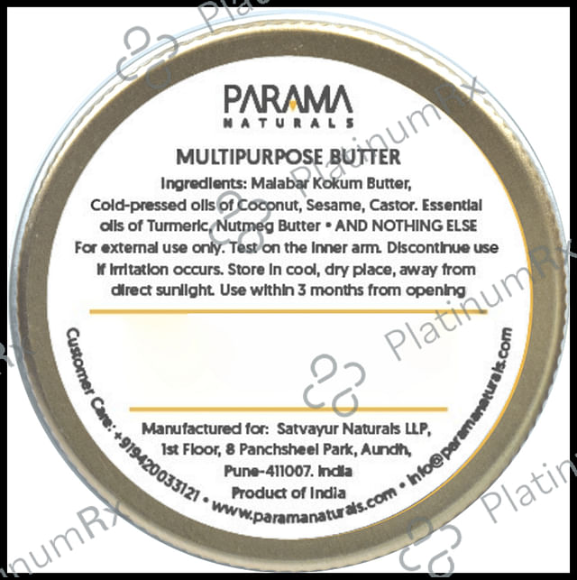 Parama Naturals Turmeric Nutmeg Malabar Kokum Cream