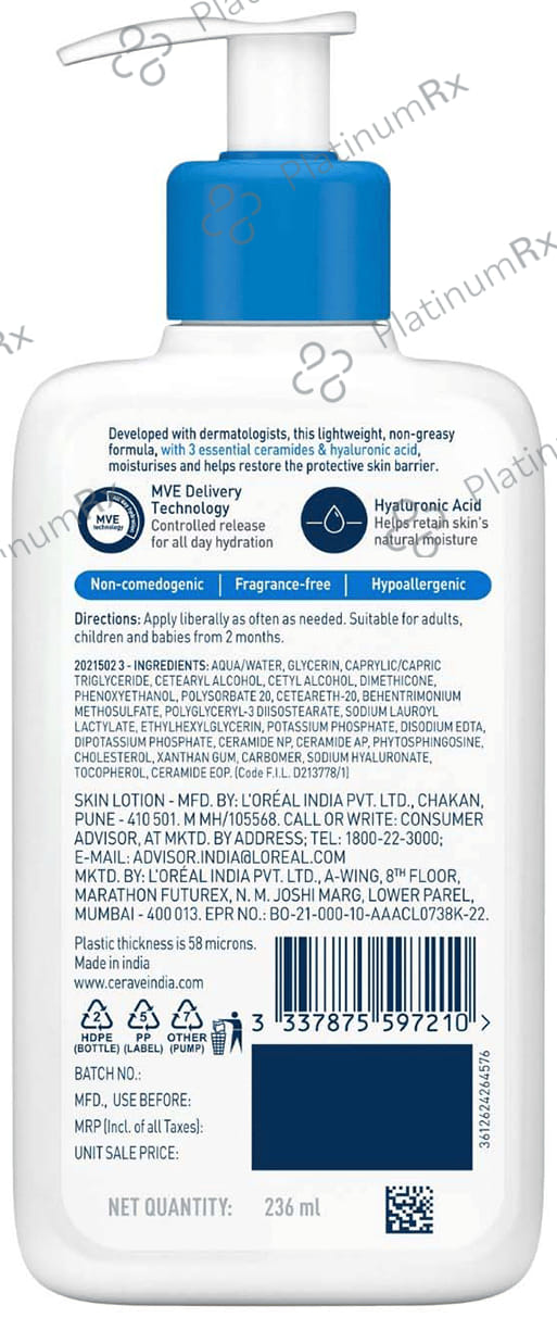 CeraVe Moisturising Lotion for Dry to Very Dry Skin 236 ml