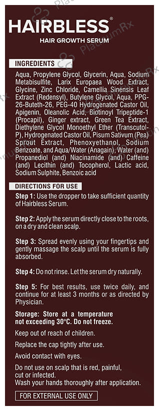 Hairbless Hair Growth Serum 60ml