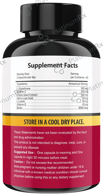 Varey Botanics L-Glutathione (Reduced) for Healthy Skin - Capsule