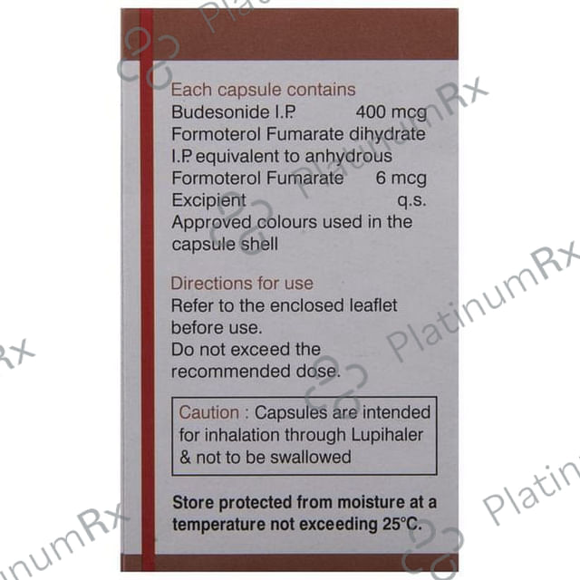 Budamate 6/400mcg Transcaps 30s