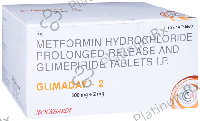 Glimaday 2/500mg Tablet PR 14s