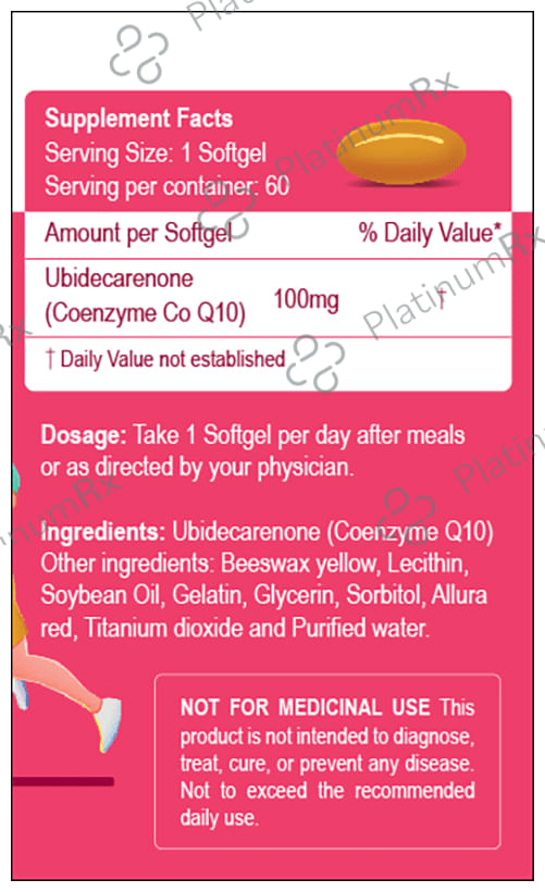 BBetter Coenzyme Q10 100mg Softgel