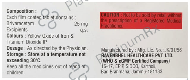 Brivafix 25mg Tablet 10s