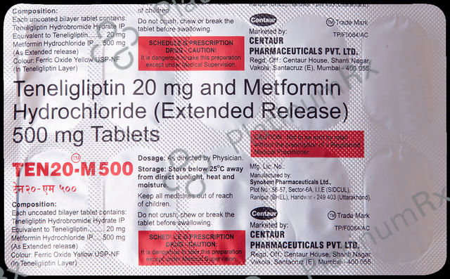 Ten M 20/500mg Tablet 10s