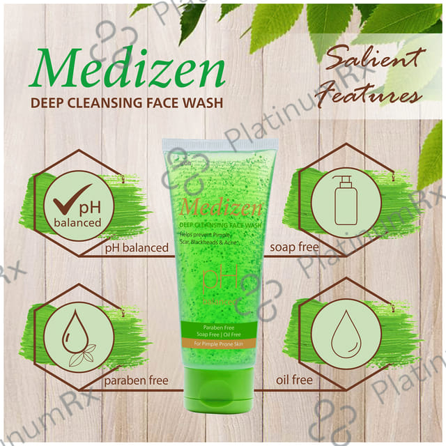 Medizen Deep Cleansing Face Wash (100ml Each) 1 Tube