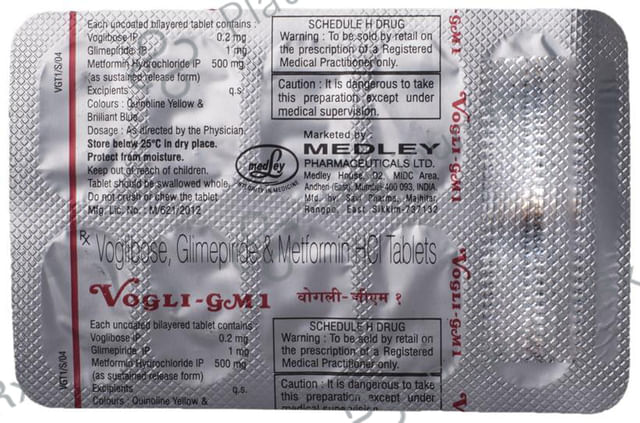 Vogli GM 1/500/0.2mg Tablet SR 10s