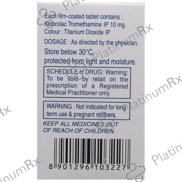 Ketanov 10mg Tablet 10s