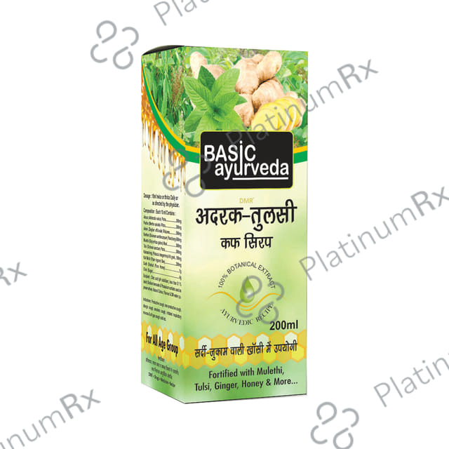 Basic Ayurveda Adrak Tulsi Cough Syrup 200 ml