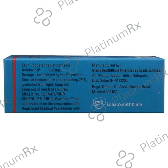 Zovirax 200mg Tablet 5s