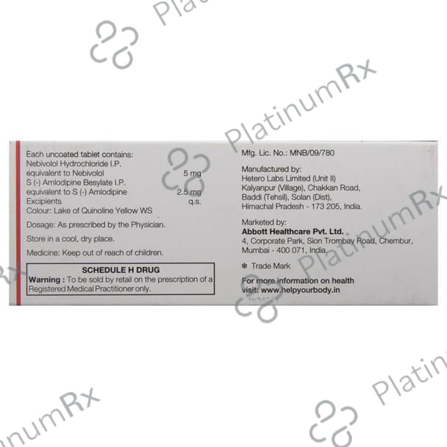 Nubeta SM 2.5/5mg Tablet 10s