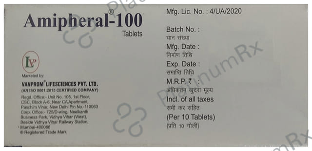 Amipheral 100mg Tablet 10s