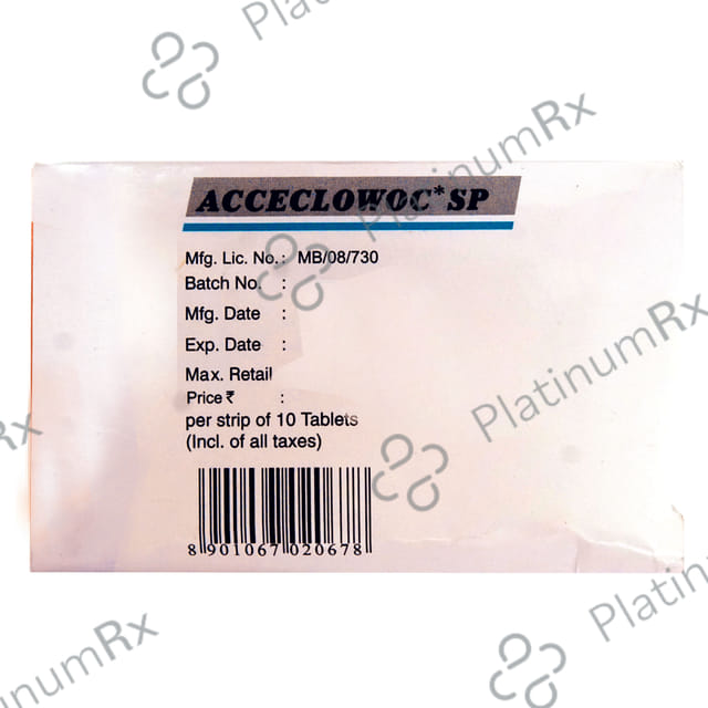Acceclowoc SP 100/325/15mg Tablet 10s