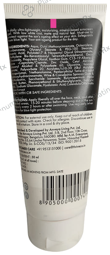 ThriveCo Ultra-Light Daily Sunscreen Gel SPF 50 PA++++