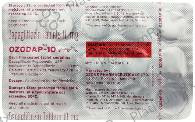 Ozodap 10mg Tablet 15s