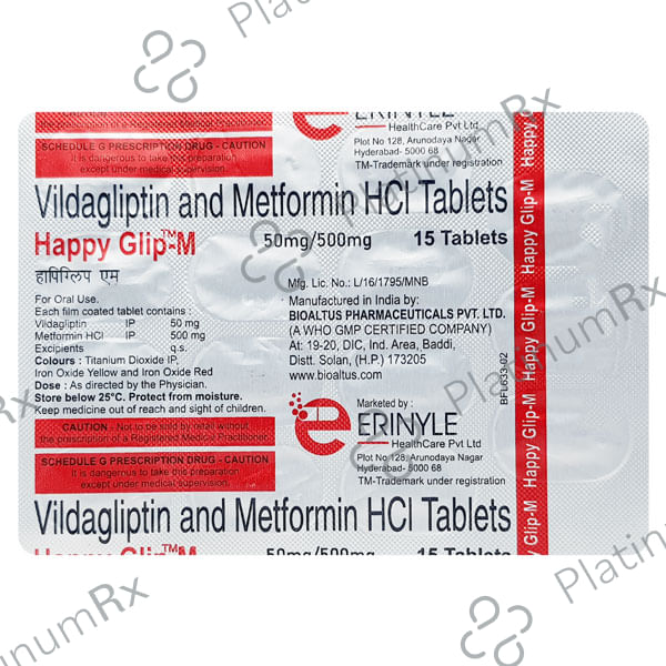 Happyglip M 500/50mg Tablet 15s