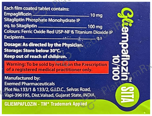 Gliempaflozin Sita 10/100mg Tablet 10s