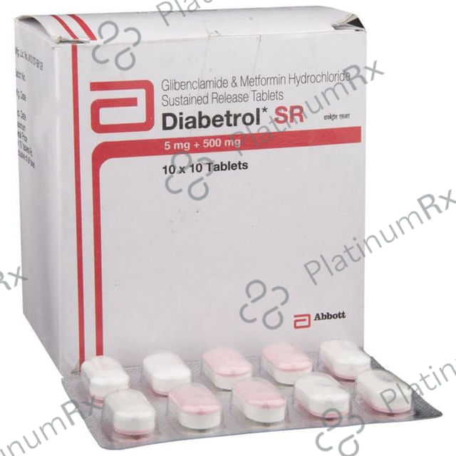 Diabetrol 5/500mg Tablet SR 10s