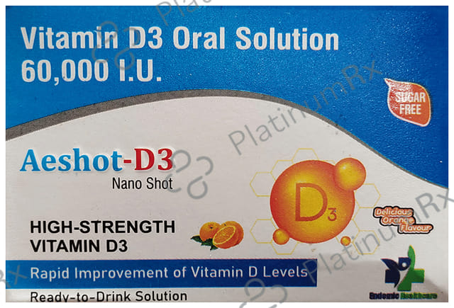 Aeshot D3 Nano Shot Delicious Orange Sugar Free 400IU Oral Drop 5ml