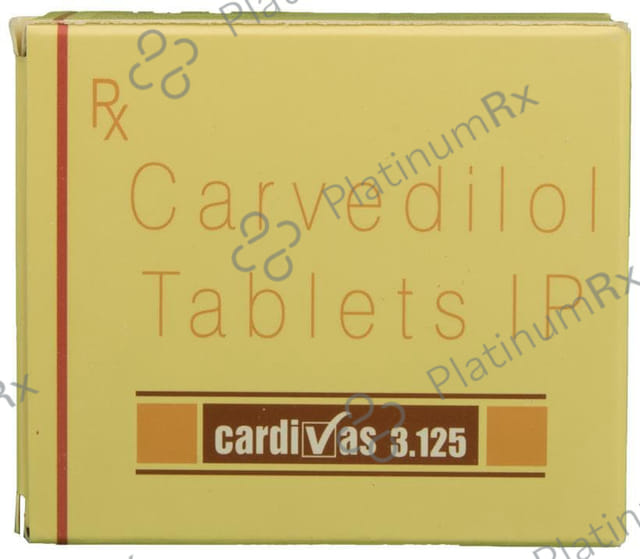 Cardivas 3.125mg Tablet 10s