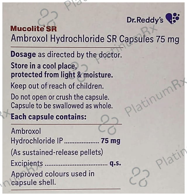 Mucolite 75mg Capsule SR 10s