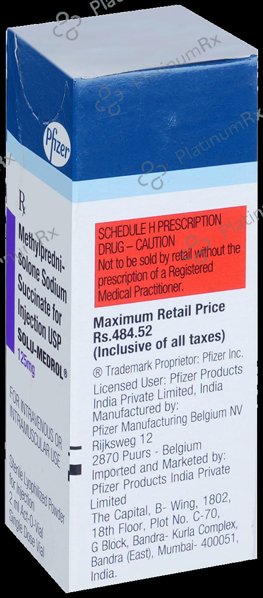 Solu Medrol 125mg Injection 2ml