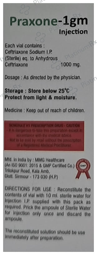 Praxone 1gm Injection 1s