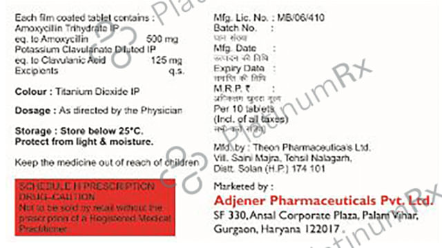 CV M 500/125mg Tablet 10s