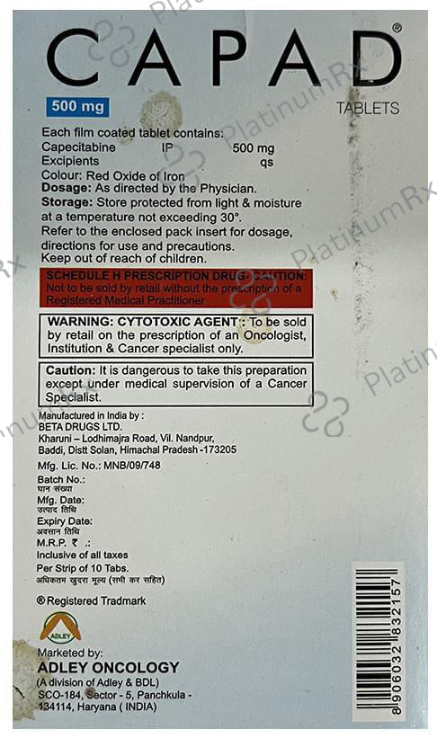 Capad 500mg Tablet 10s