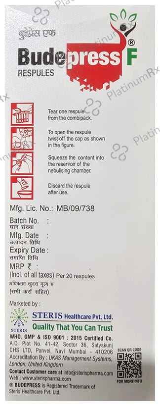 Budepress F 500/20mcg Respules 5X2ml