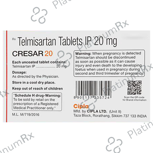 Cresar 20mg Tablet 15s