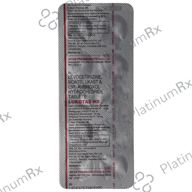 Lukotas HD 75/5/10mg Tablet SR 10s