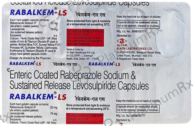 Rabalkem LS 75/20mg Capsule 10s