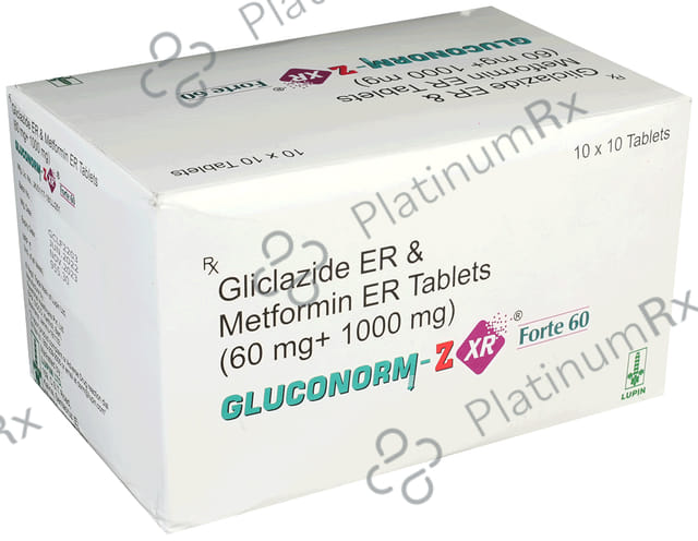 Gluconorm Z XR Forte 60/1000mg Tablet 10s