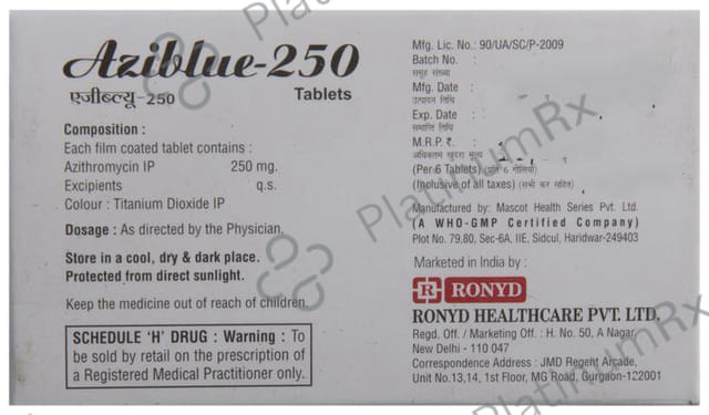Aziblue 250mg Tablet 6s